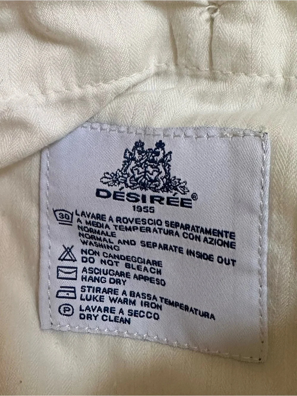 Desire 1995 White Linen Pants Made in Italy Men’s IT 48 US 32 Casual Summer